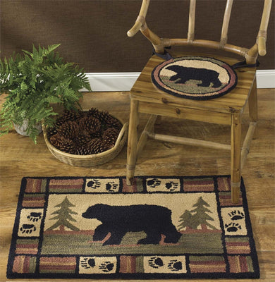 Adirondack Bear Hooked Rug - 2'x3' (24