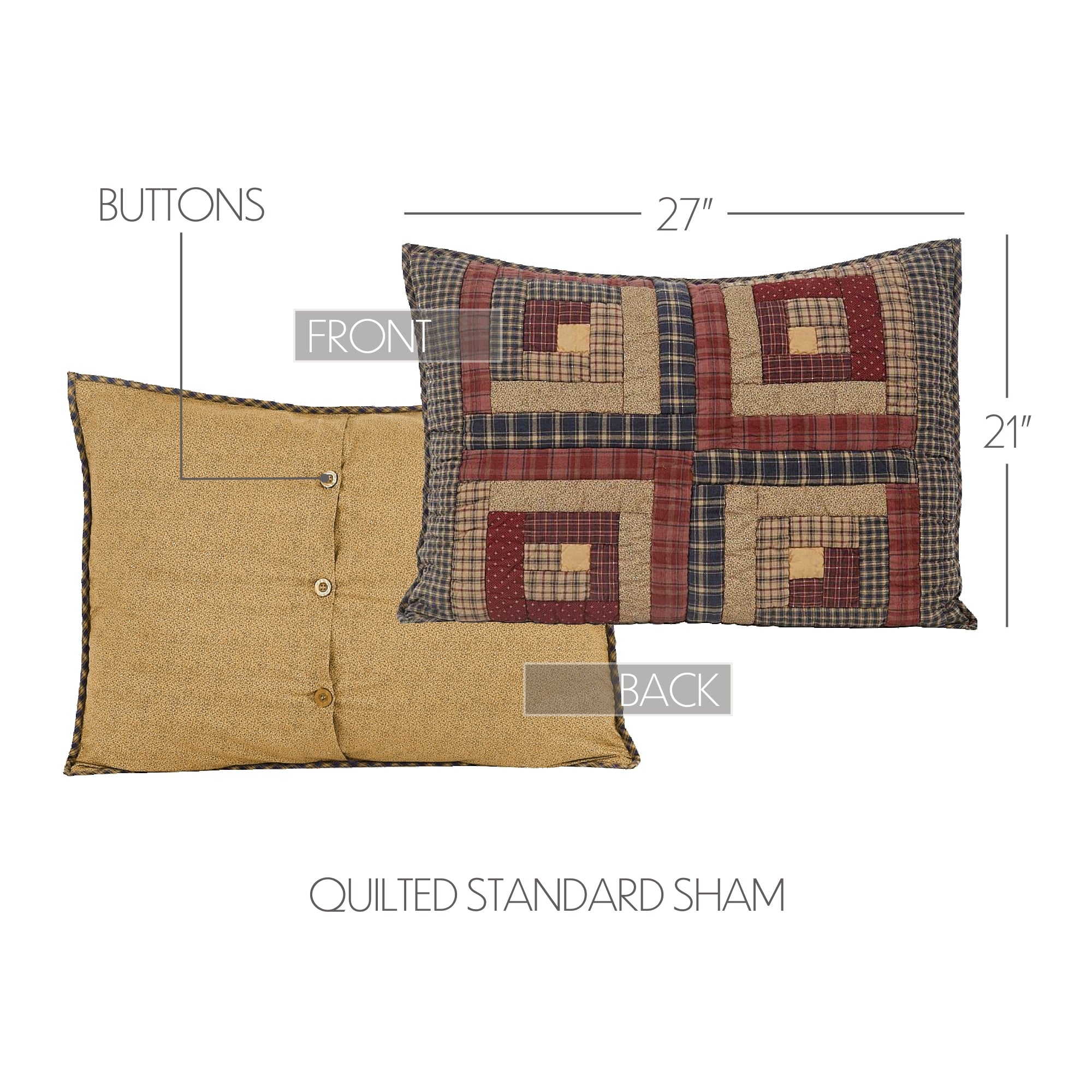 Millsboro Standard Sham 21x27 VHC Brands