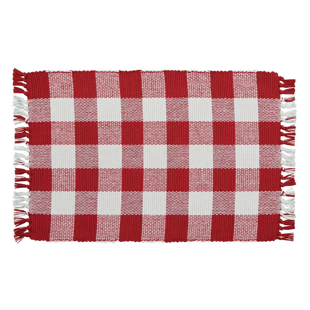 Wicklow Check Placemats - Red & Cream Set Of 6 Park Designs - The Fox Decor
