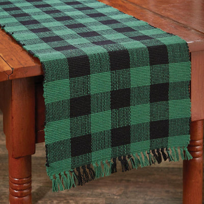 Wicklow Check Table Runner - Forest 13x36 set of 2 Park Designs