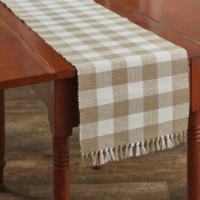 Wicklow Check Table Runner - Natural 13x54 Park Designs