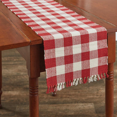 Wicklow Check Table Runner - Red & Cream 13x54 Park Designs