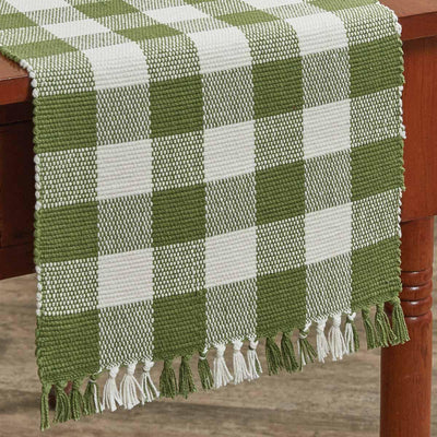 Wicklow Check Table Runner - Sage 13x54 Park Designs