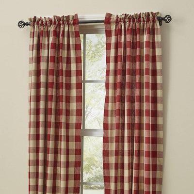 Wicklow Curtain Panels - Garnet 72x63 Unlined Park Designs