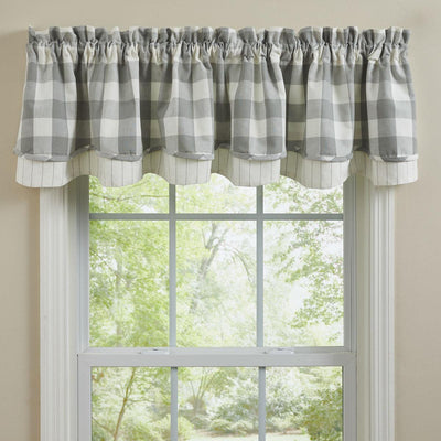 Wicklow Check Valance - Lined Layered Dove Park Designs