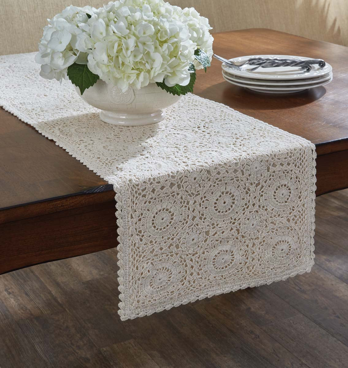 Lace Table Runner - Cream 13" x 54" Park Designs
