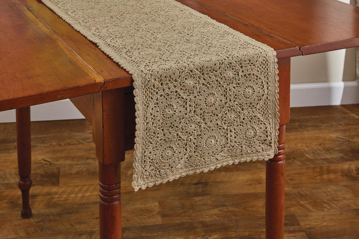 Lace Table Runners - Oatmeal 13" x 54" Park Designs