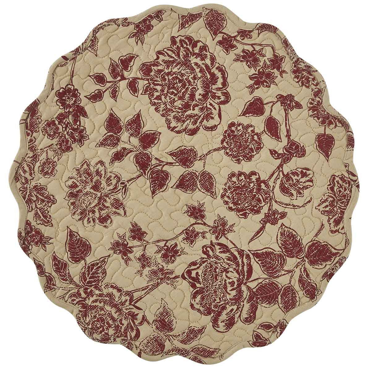 Rustic Floral Placemats - Round Set Of 6 Park Designs