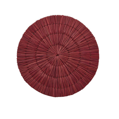 Seagrass Round Placemat - Red Set Of 6 Park Designs