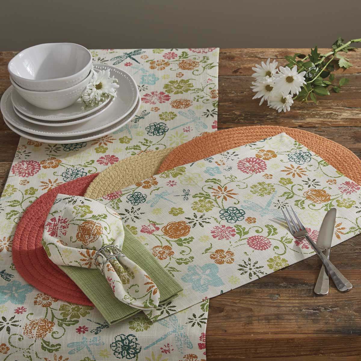 Dragonfly Floral Placemat Set Of 12 Park Designs