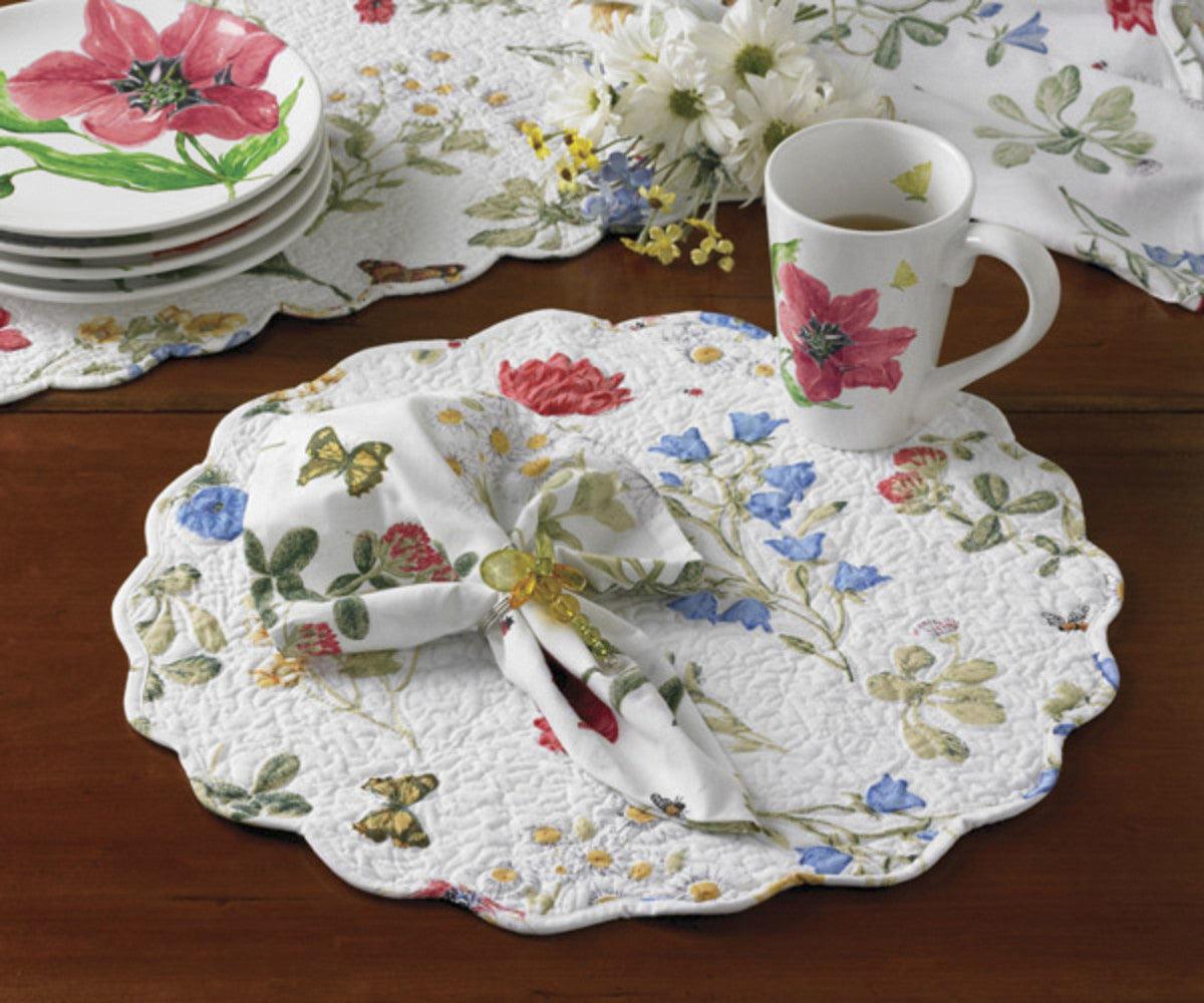 Wildflower Round Placemats - Set Of 6 Park Designs - The Fox Decor