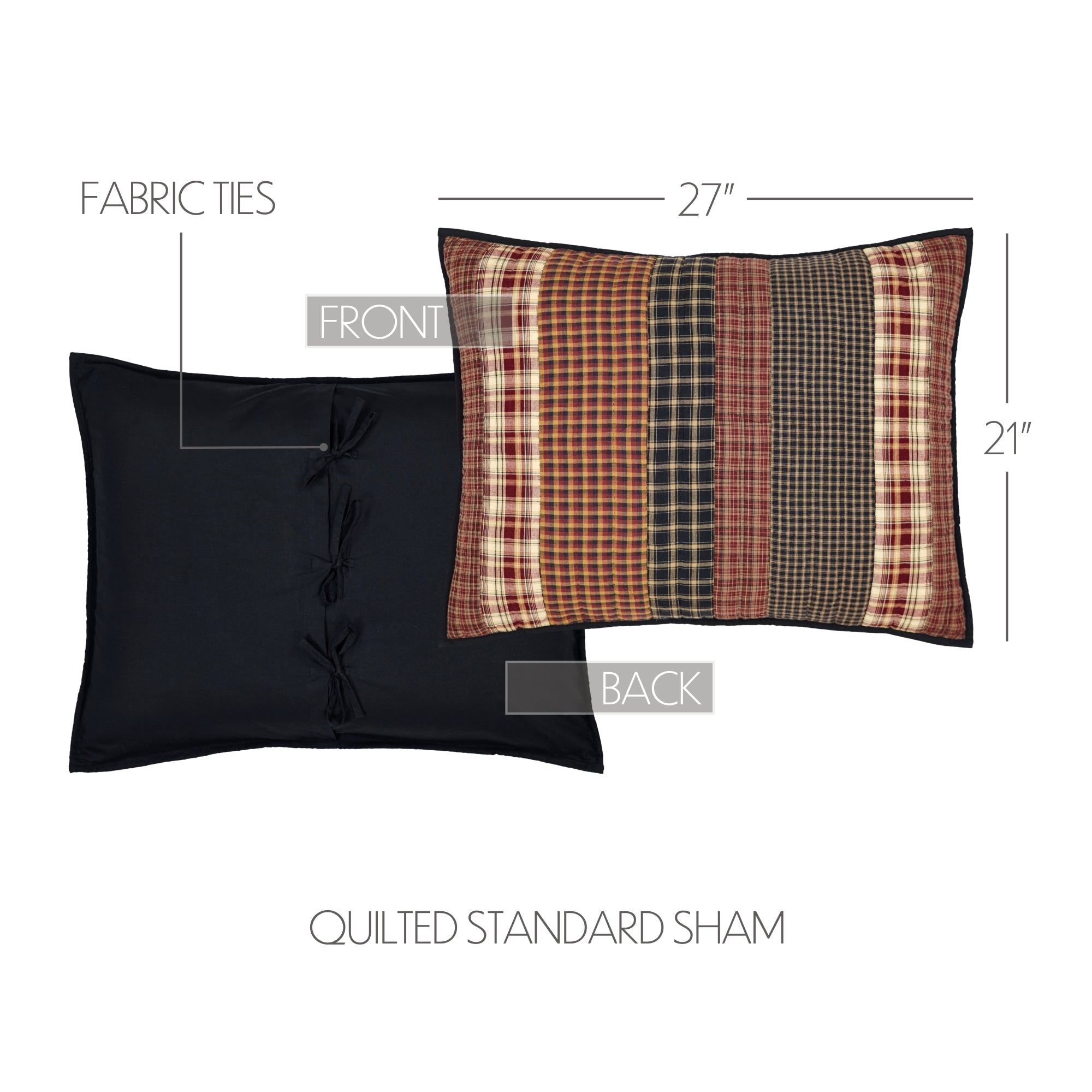 Beckham Standard Sham 21x27 VHC Brands