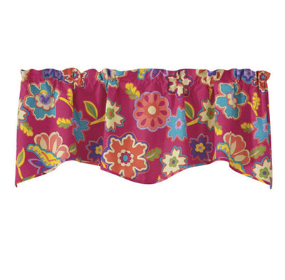 Patio Party Lined Wave Curtain Valance 58