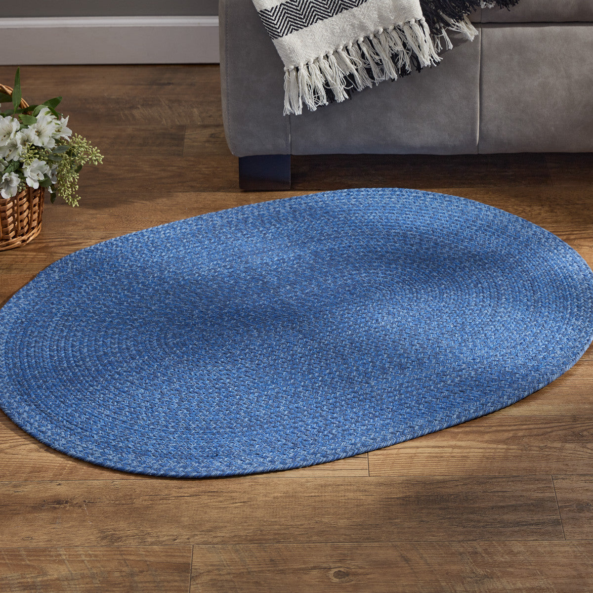 Spice Bin Braided Rug 32" X 42" - Blue Spice Set of 2 Park Designs