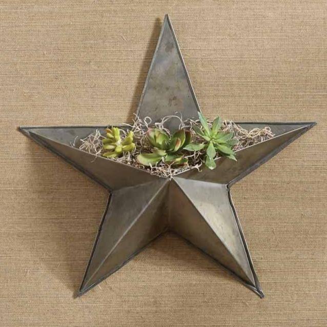 Star Wall Pocket - Galvanized - Park Designs - The Fox Decor