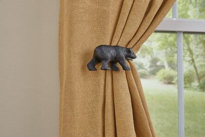 Black Bear Curtain Tie Backs - Set Of 2 Park Designs