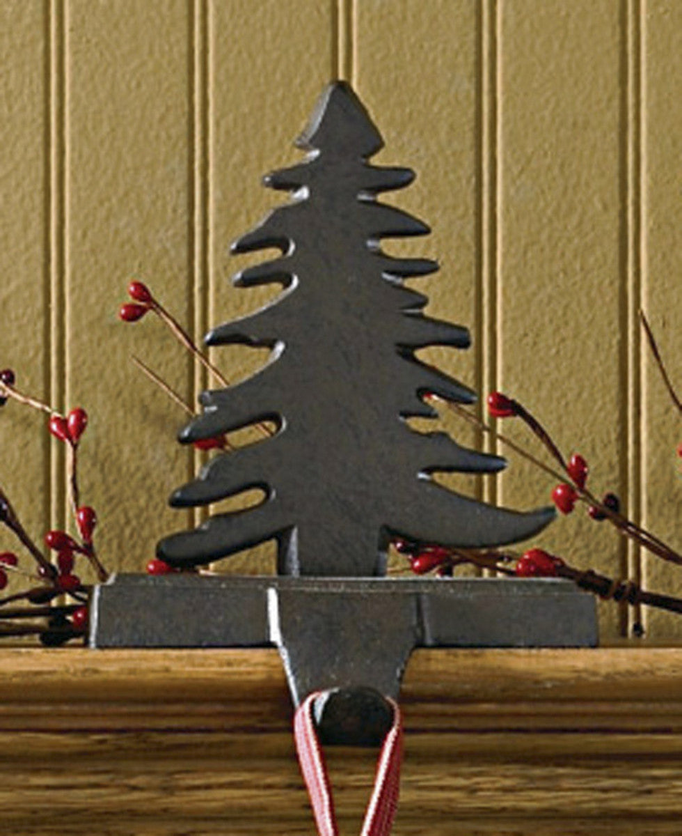 Fir Tree Stocking Hanger - Iron Finish  Set of 2 Park Designs