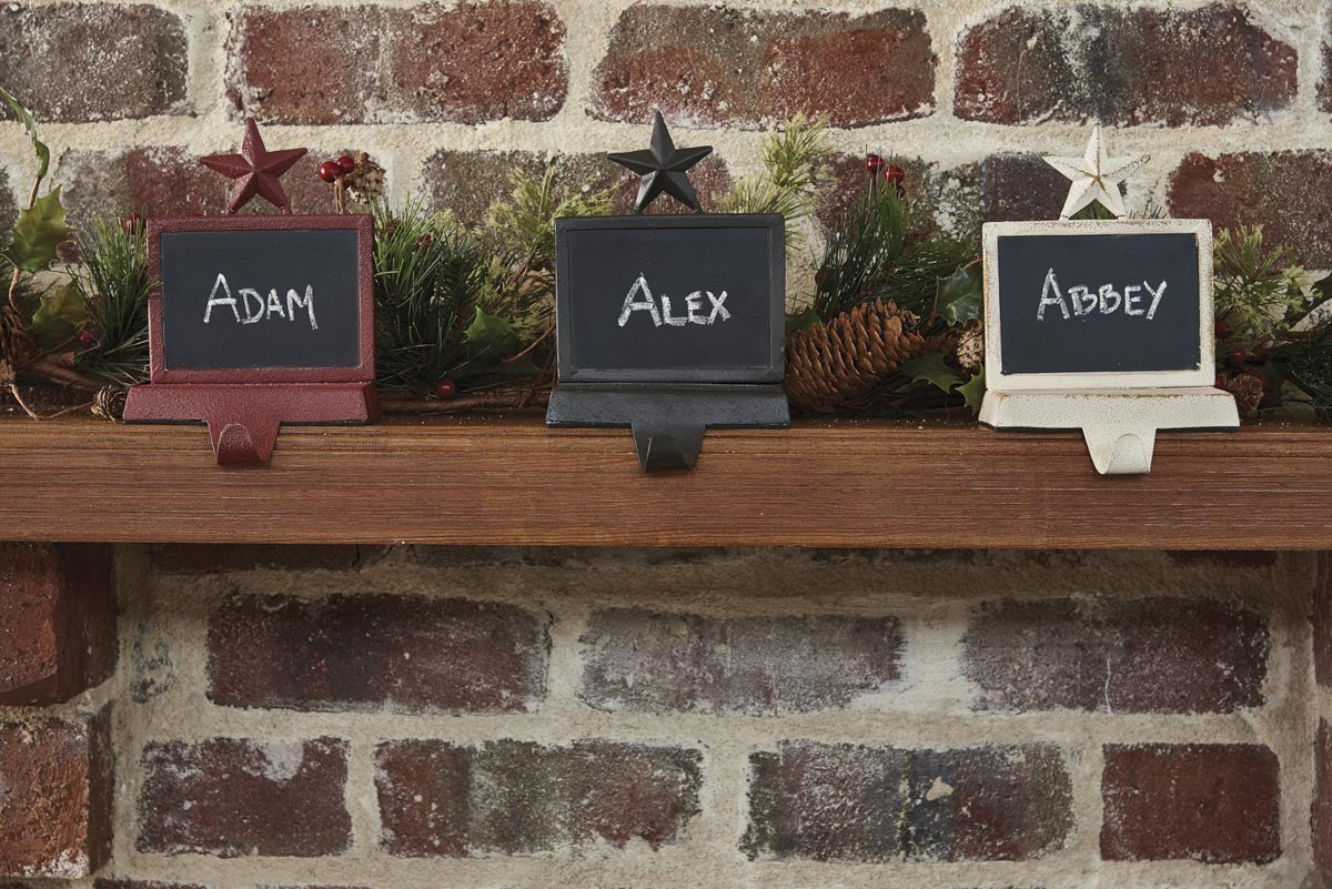 Chalkboard Stocking Hanger - White Set of 2 Park Designs