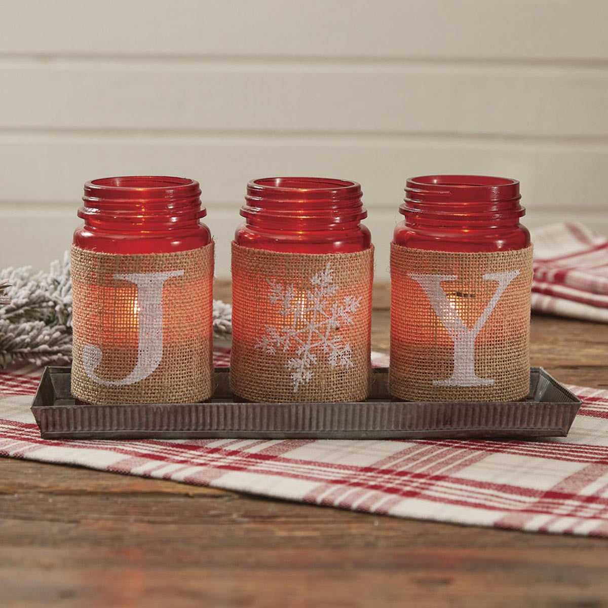 Joy Mason Jar Tray With Jars - Park Designs