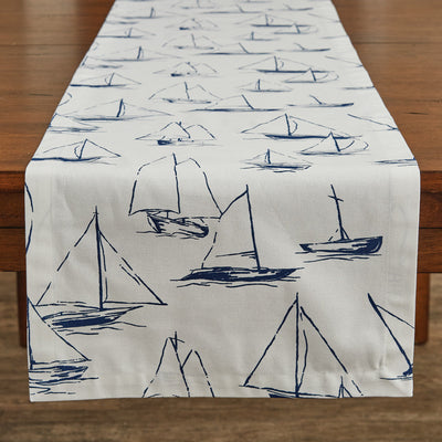 Sailboats Table Runner - 72