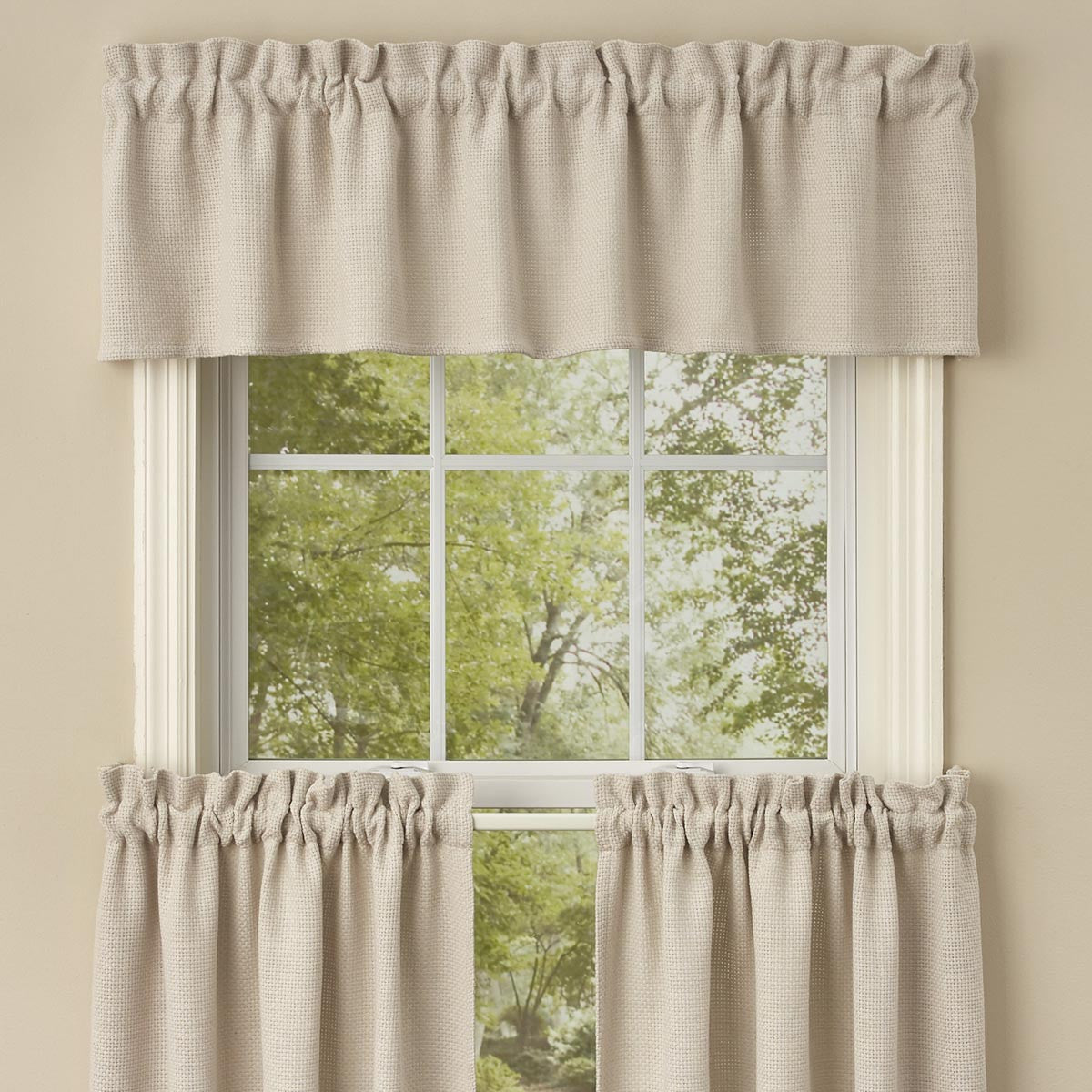 Checker Board Valance - Gray Set of 2 Park Designs