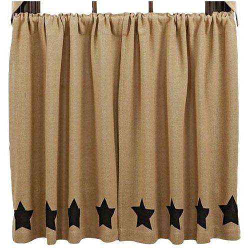 2/Set, Black Star Burlap Tiers, 36" Burlap CWI+ 