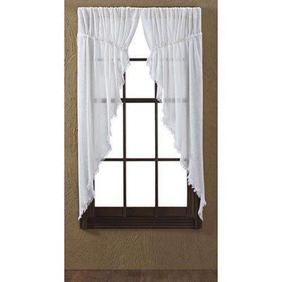 2/Set, Tobacco Cloth Antique White Prairie Curtains