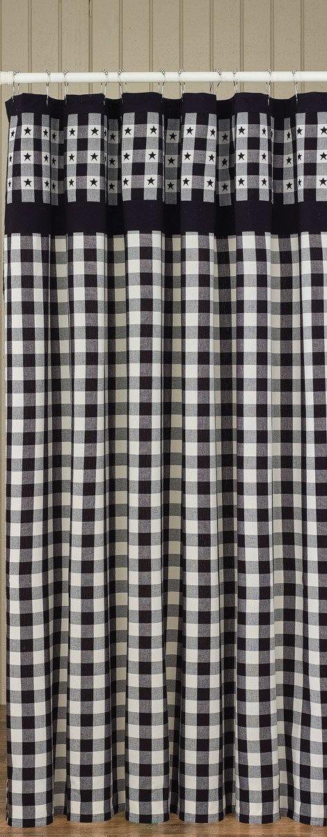 Checkerboard Star Shower Curtain - 72" x 72" Park Designs - The Fox Decor