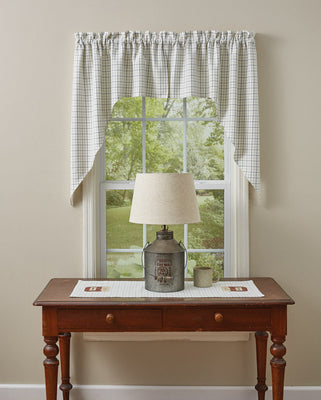 Jam Jar Lined Gathered Gray Swag Curtain 36