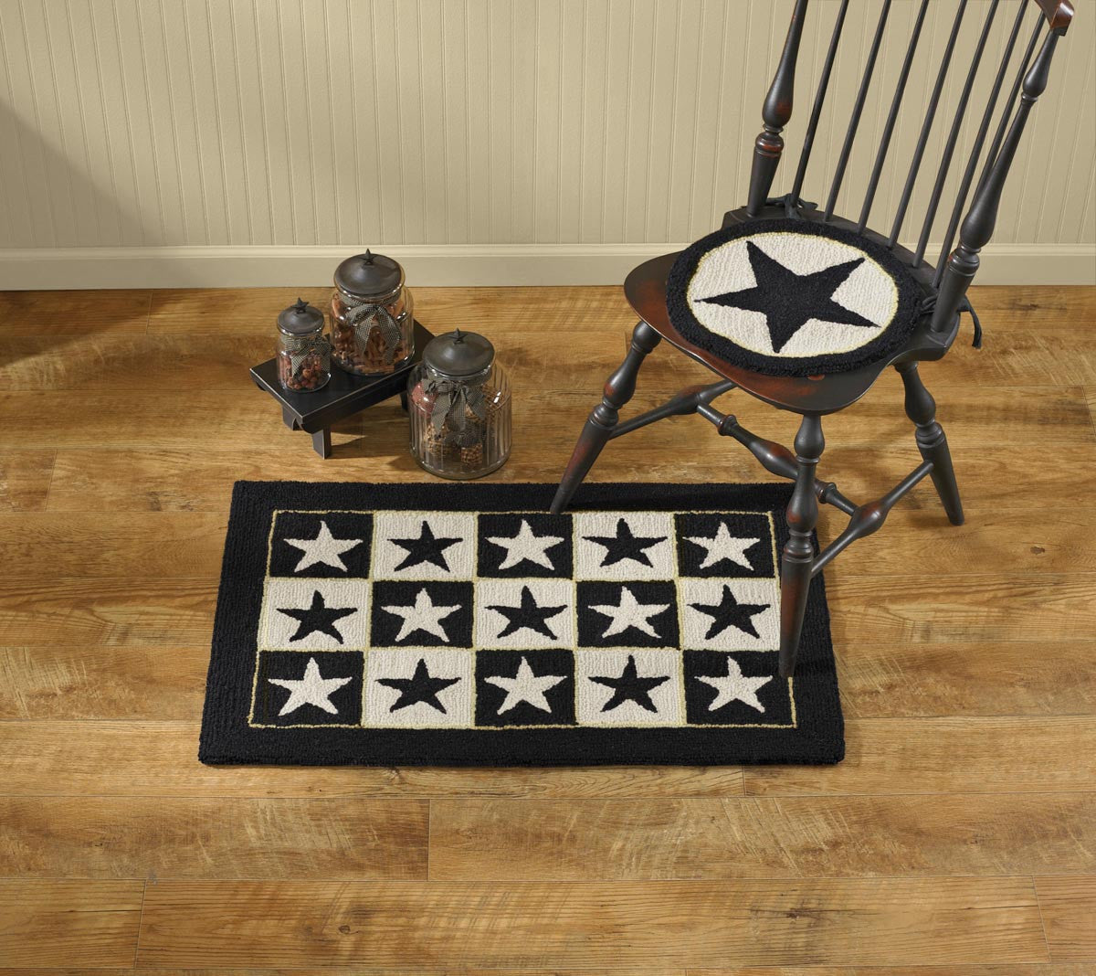 Black Star Hooked Rugs - Park Designs