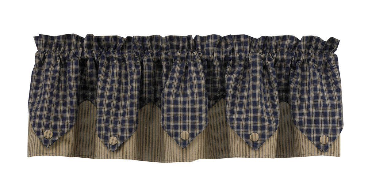 Sturbridge Navy Valance - Point Park Designs