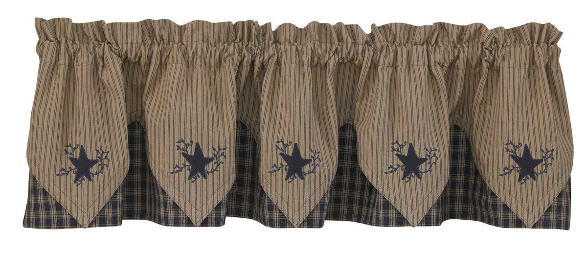 Sturbridge Navy Star Valance - Point Park Designs