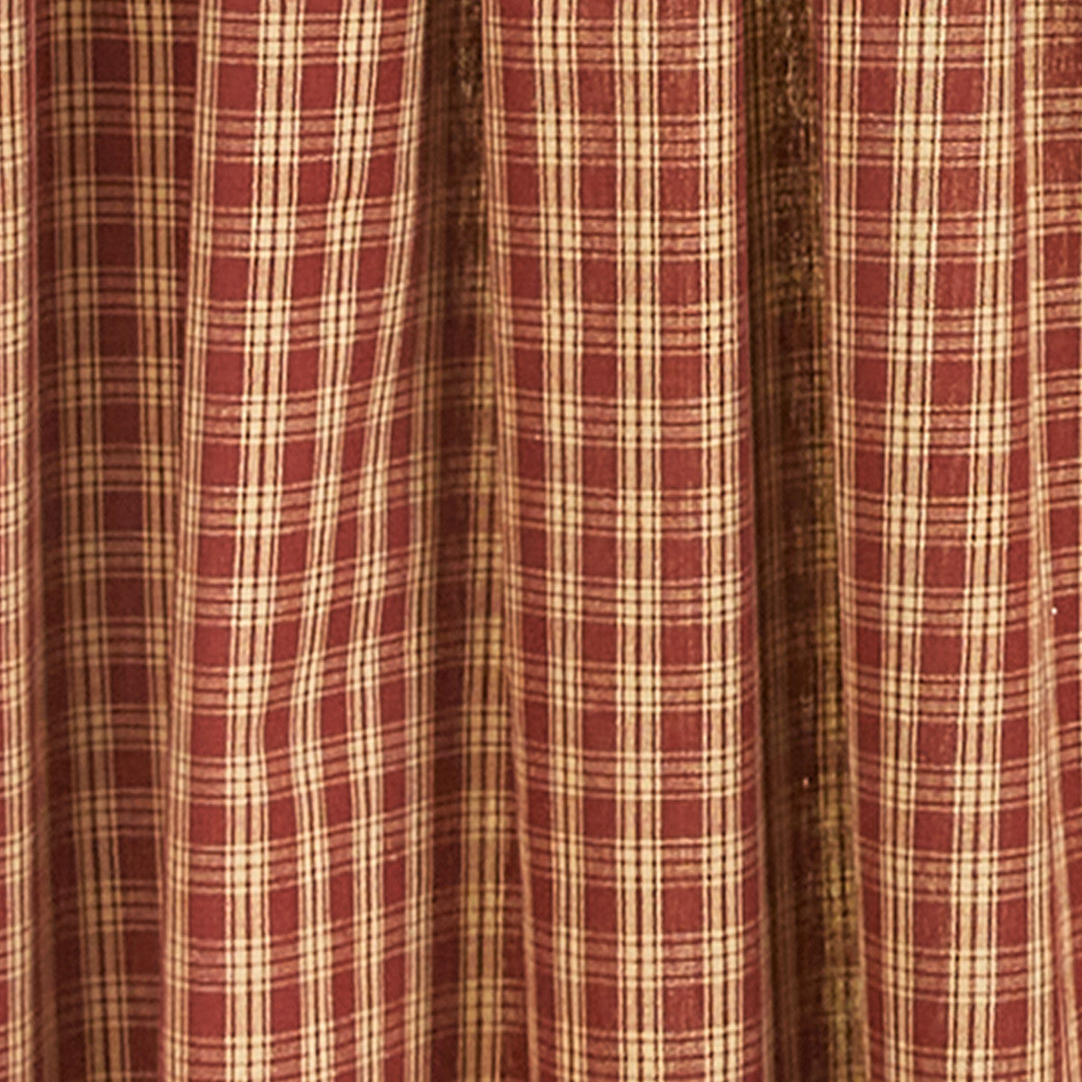 Sturbridge Plaid Ruffle Tiers - Wine 72x36 Park Designs