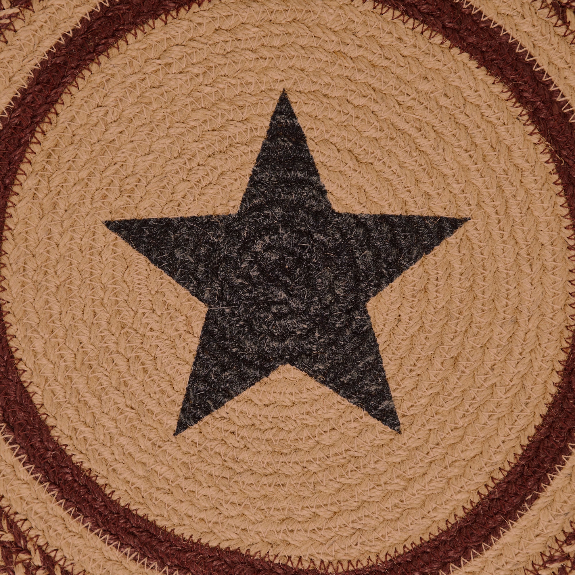 Potomac Jute Braided Trivet Stencil Star 15" VHC Brands