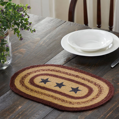 Potomac Jute Braided Placemat Stencil Stars 10
