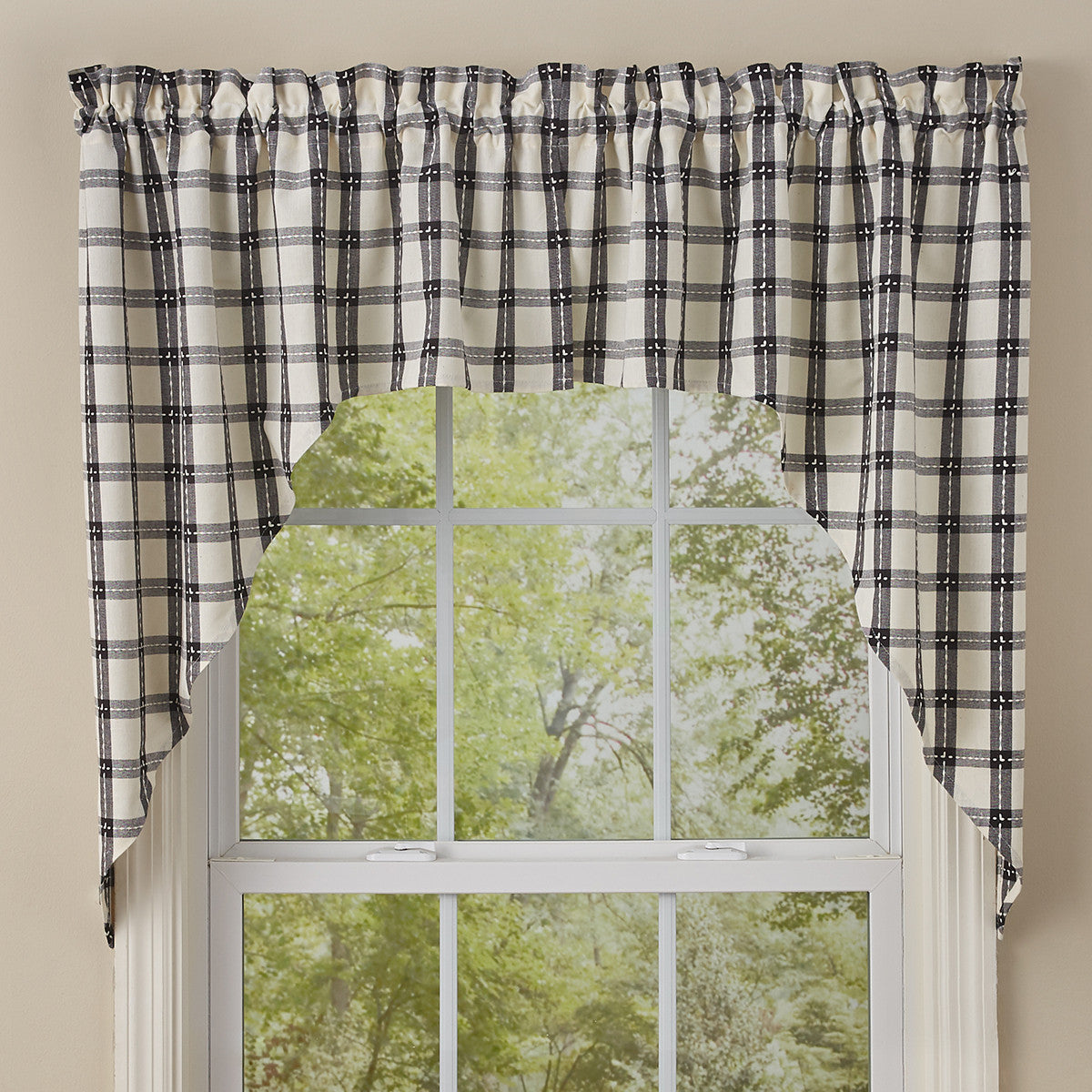 Salt & Pepper Window Curtain Swag Set of 2 72" x 36" Park Designs