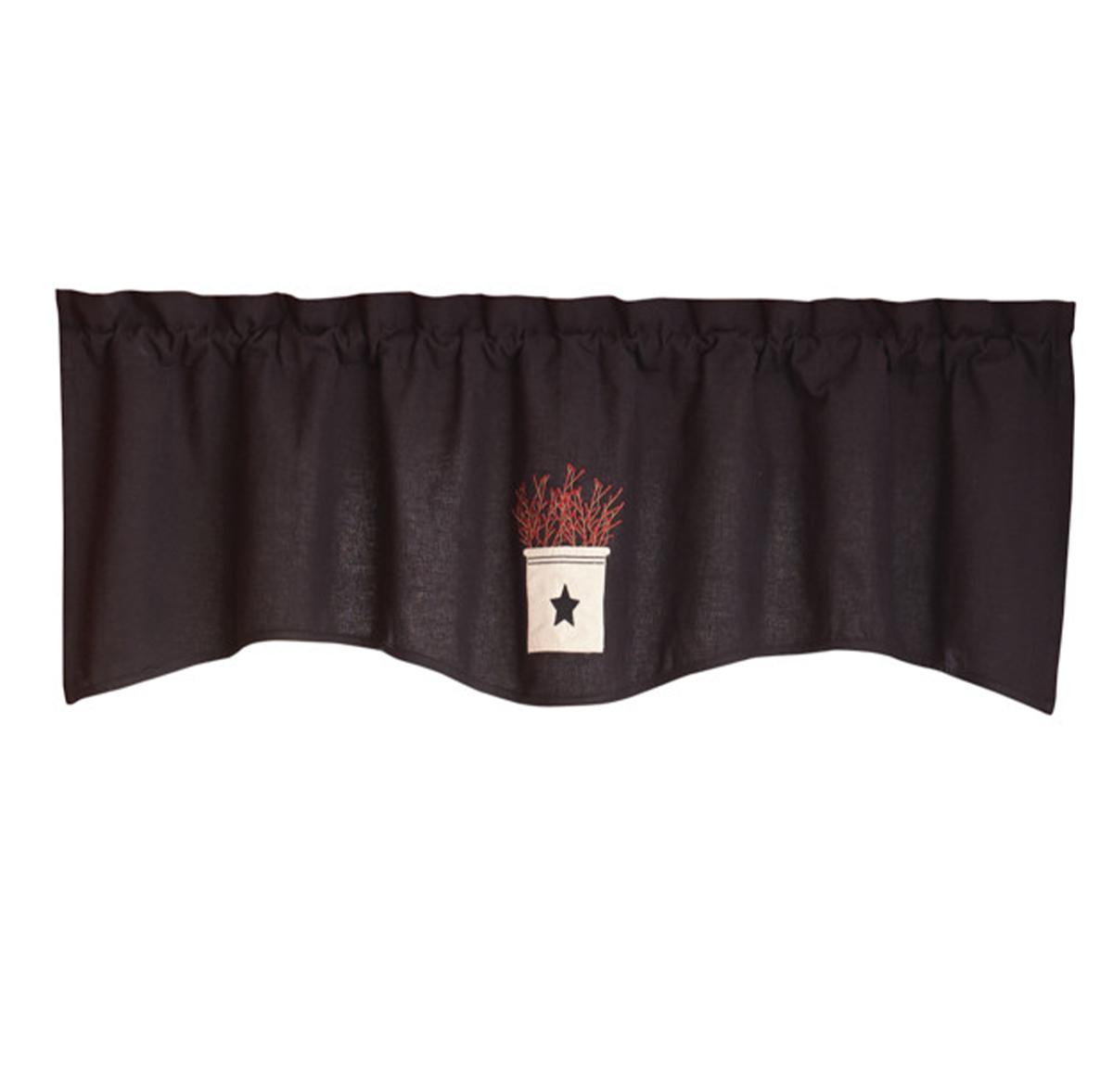 Berry Crock Lined Wave Valance Set of 2 Park Designs