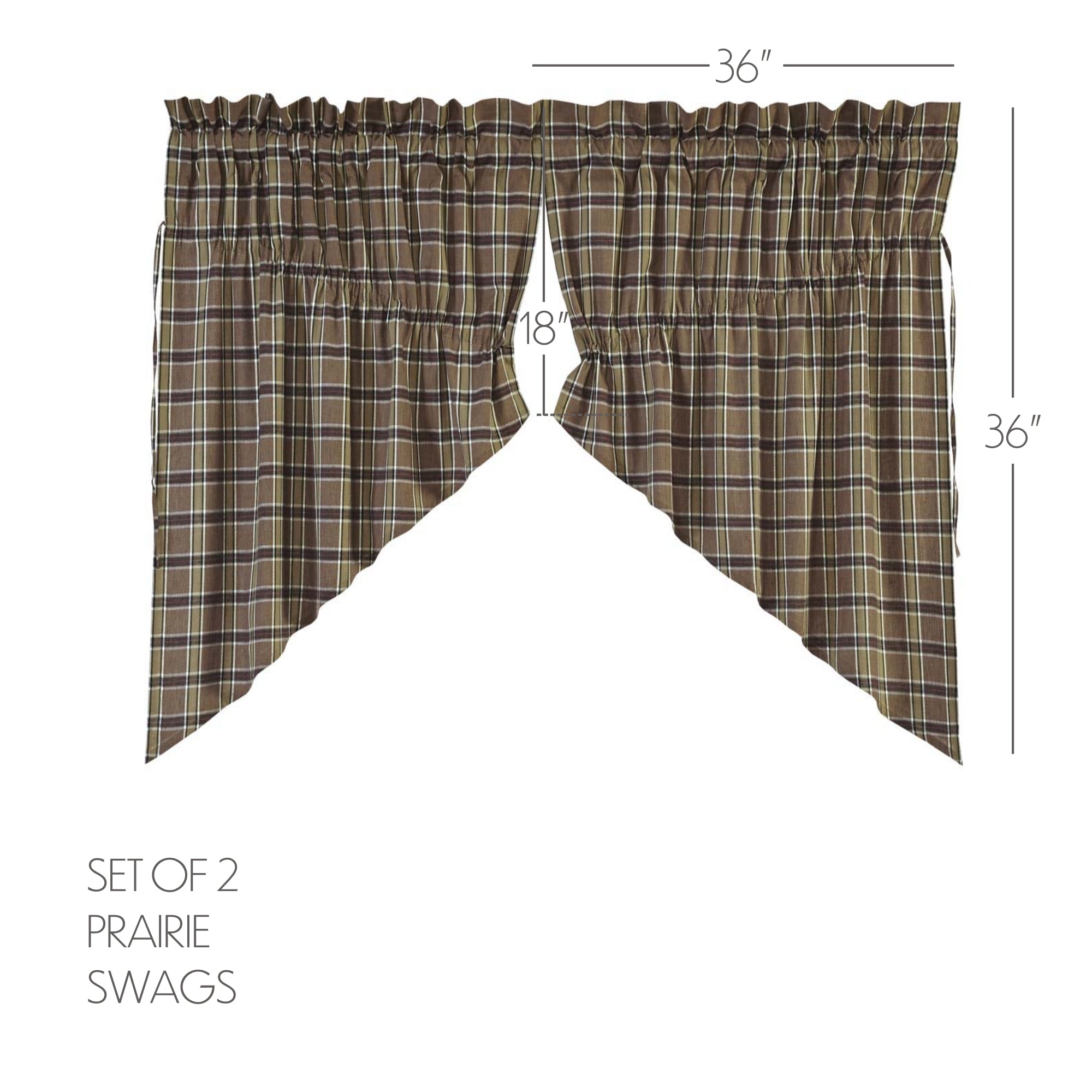 Wyatt Prairie Swag Curtain Set of 2