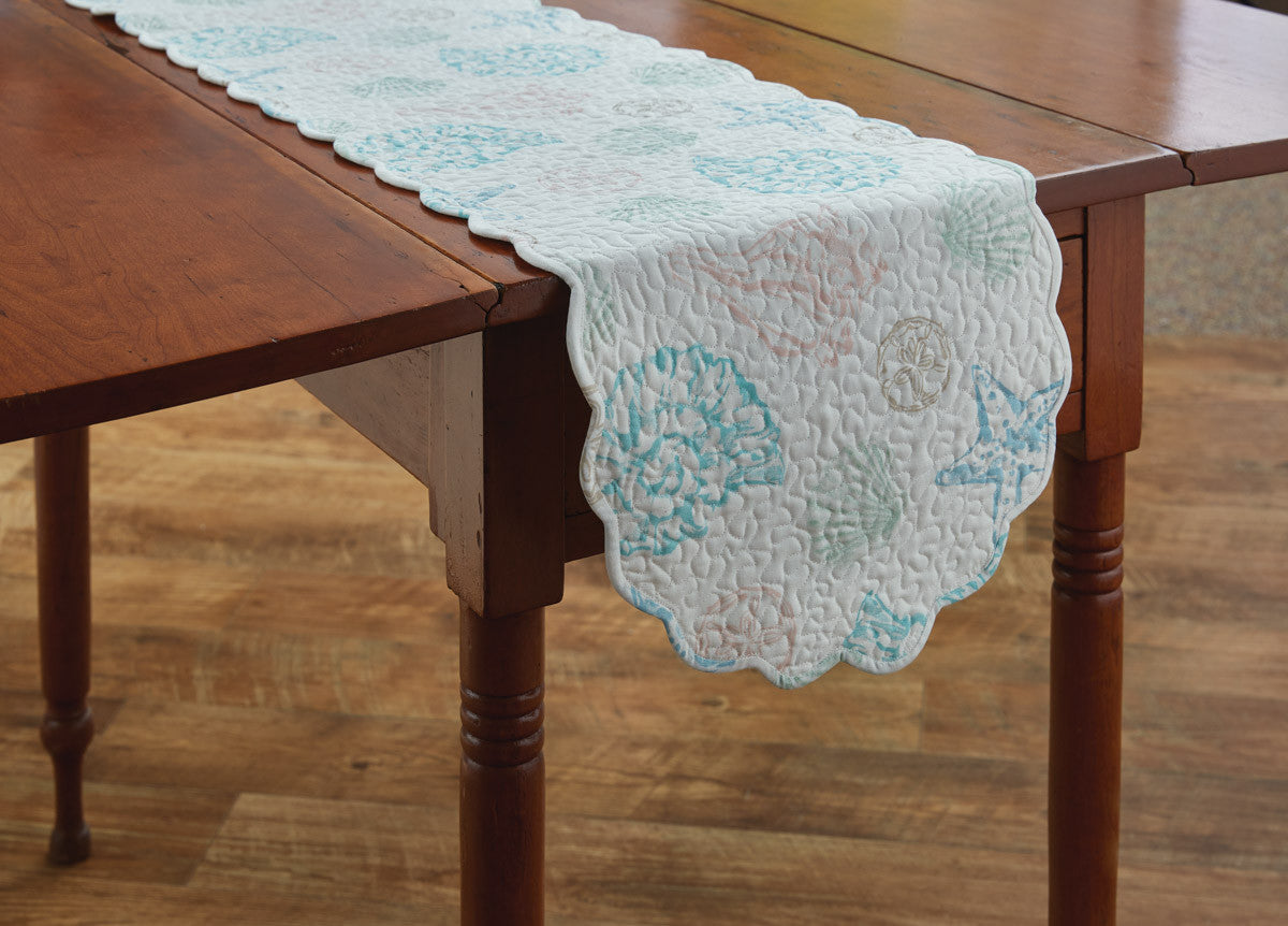 Beachcomber Quilted Table Runner - 54"L Park Designs