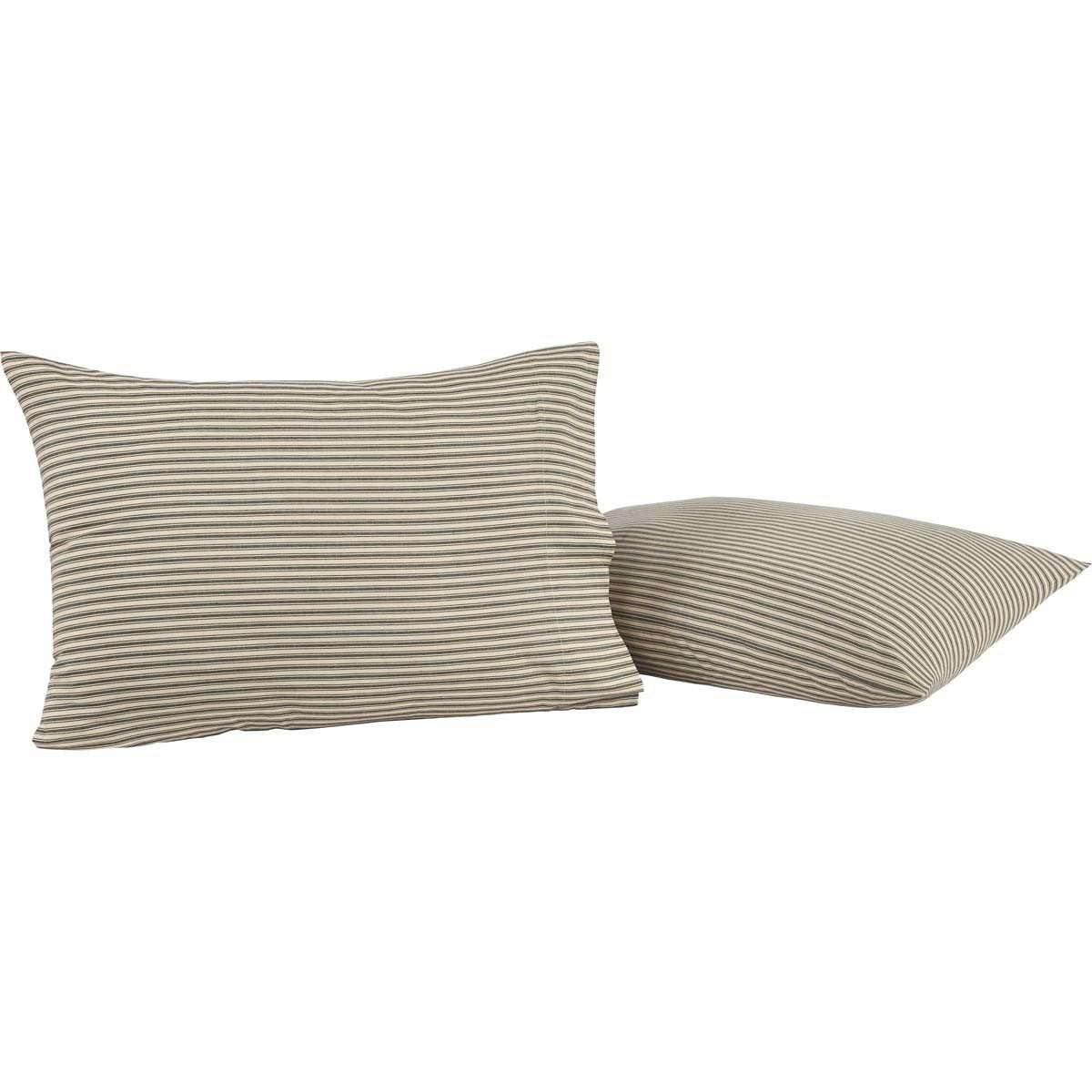 Kendra Stripe Black Standard Pillow Case Set of 2 21x30