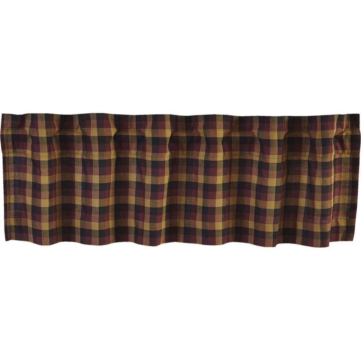 Heritage Farms Primitive Check Valance Curtain 16x72 - The Fox Decor