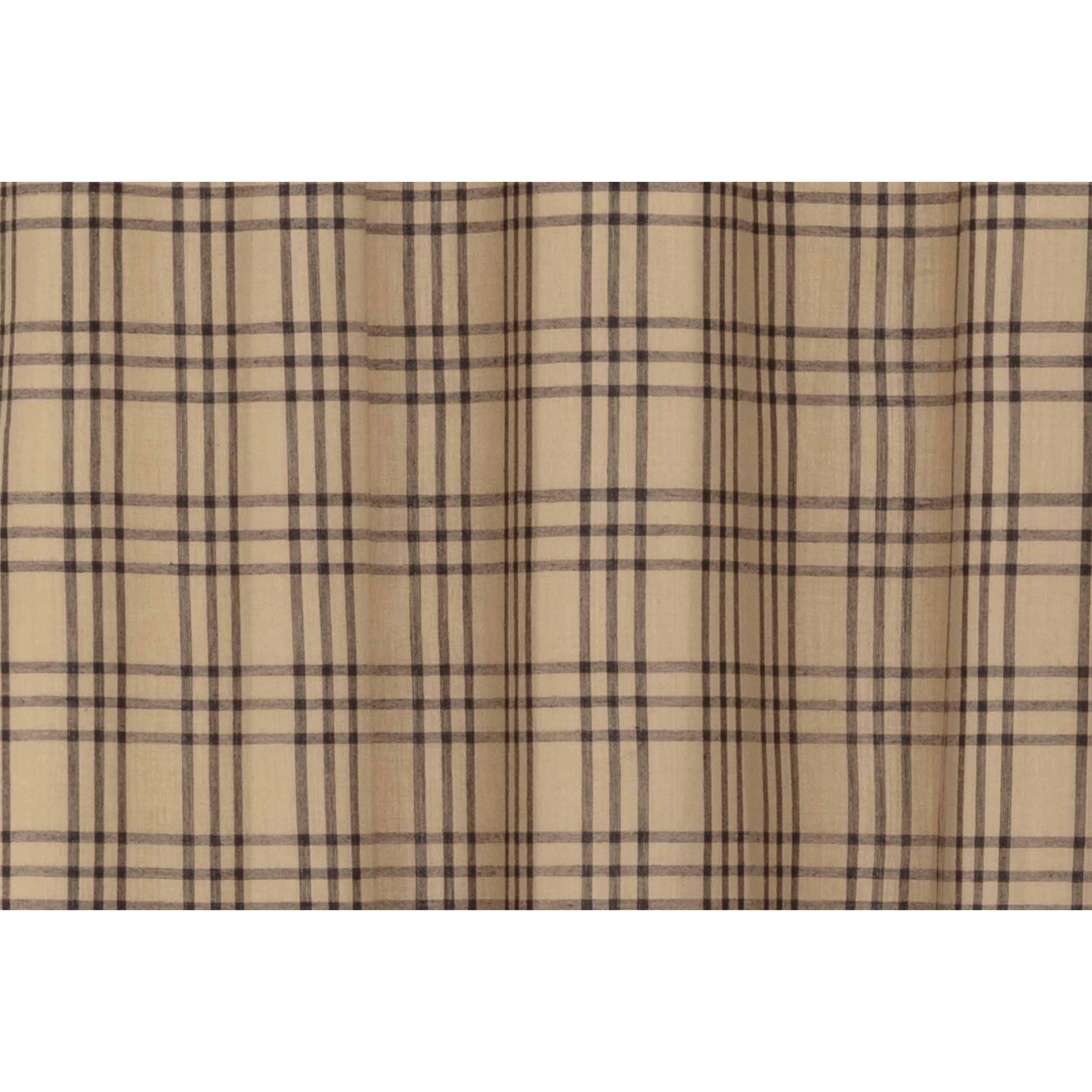 Sawyer Mill Charcoal Plaid Tier Curtain Set VHC Brands