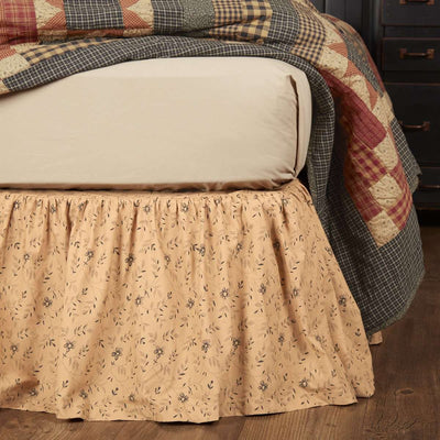 Maisie Bed Skirts Natural, Country Black VHC Brands
