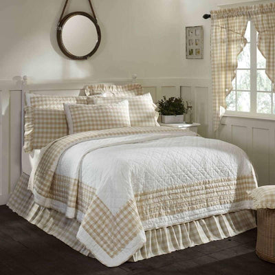 Annie Buffalo Tan Check Twin Quilt 68Wx86L VHC Brands