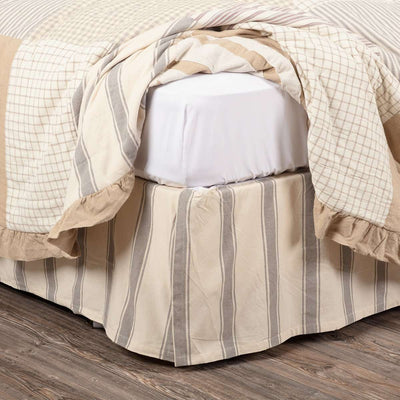 Grace Bed Skirts Creme, Nickel Grey VHC Brands