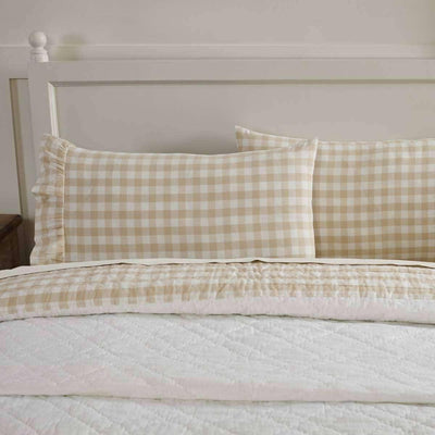 Annie Buffalo Tan Check Standard Pillow Case Set of 2 21x30 VHC Brands