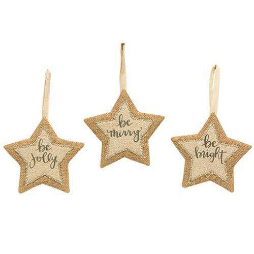 3/Set, Xmas Words Star Ornaments Ornaments CWI+ 