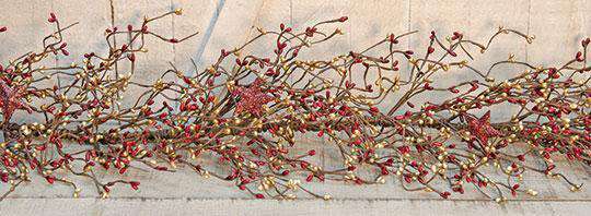 4 1/2' B&G Holiday Stars Pip Garland Pip Berry CWI Gifts 