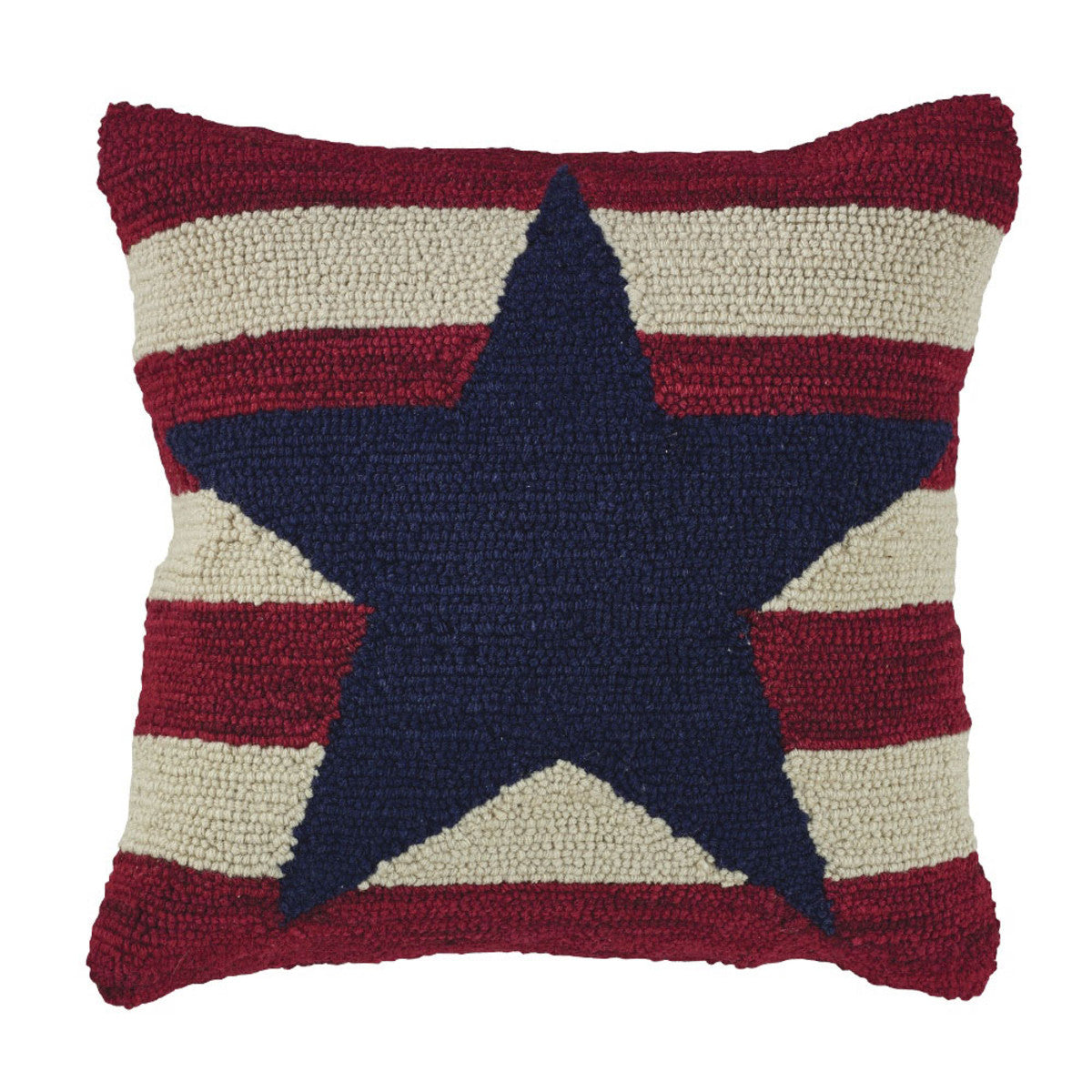 American Star Hooked Pillow Set Down Feather Fill 18"x18" - Park Designs