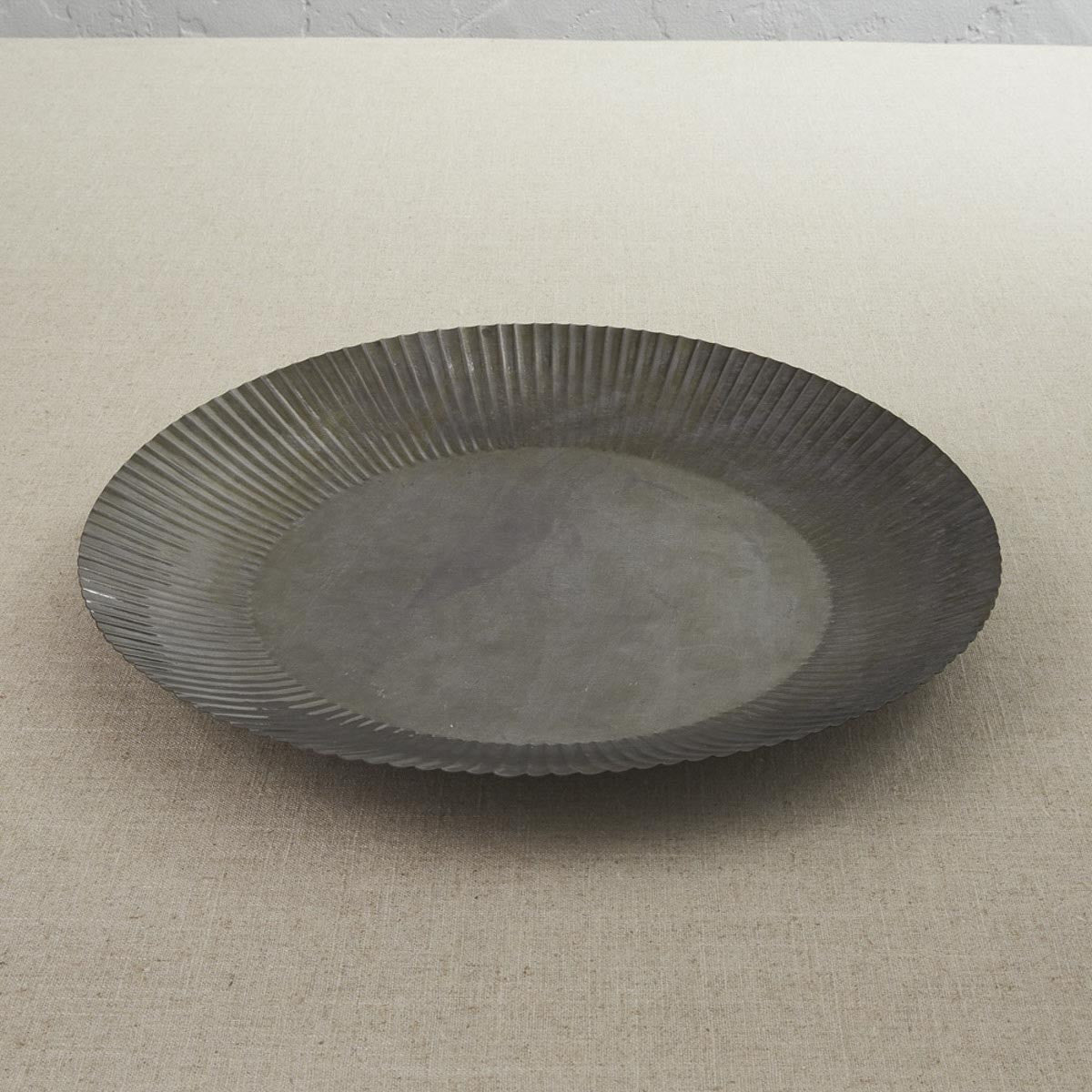 Corrugated 16" Platter - Set of 2 Grey Park Designs